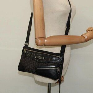 Christian Dior Trotter Canvas Shoulder Bag Black Auth